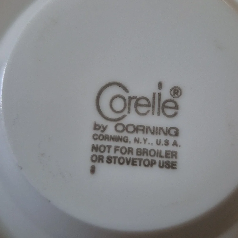 Vintage Corelle  hook handle Teacup and Saucer Custom Bundle Total 13